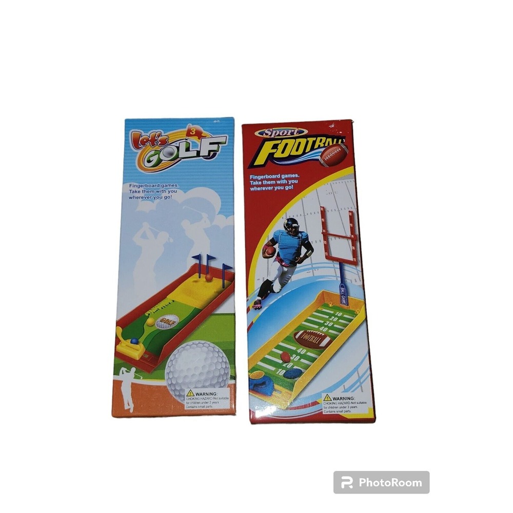 Let's Golf &‎ Sport Football Fingerboard Games Tabletop Fun Travel Size